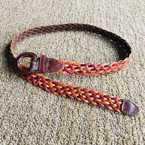 Genuine Leather Braided Belt